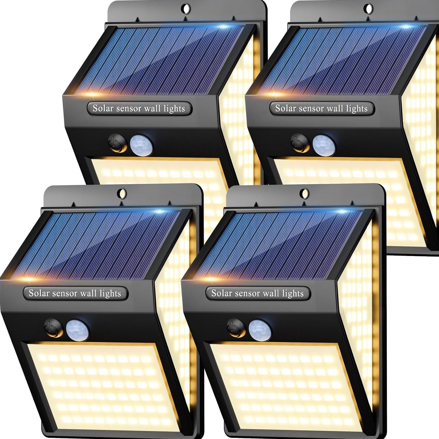 4 Pack 140LED Solar Security Lights Outdoor Litogo litogoglobal