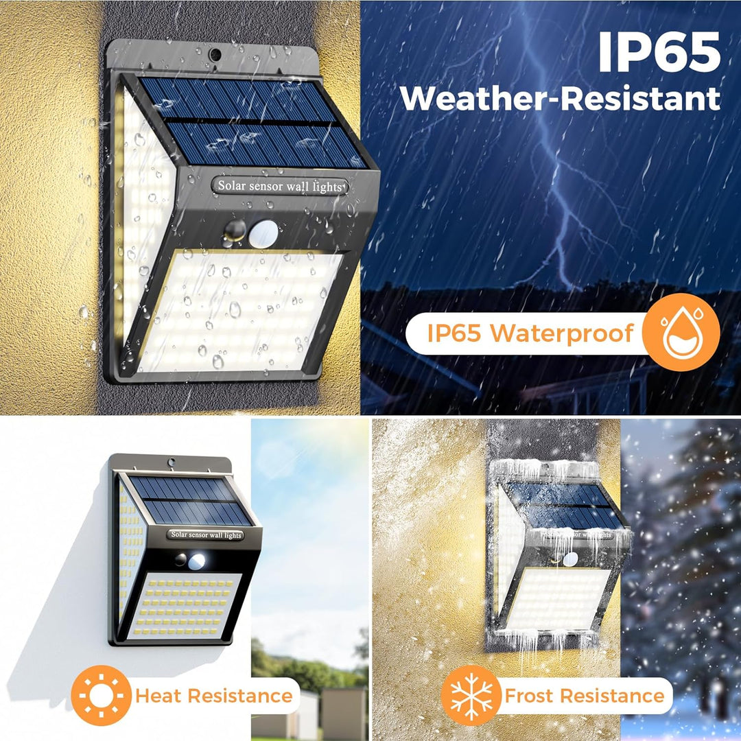 4 Pack 140LED Solar Security Lights Outdoor Litogo litogoglobal