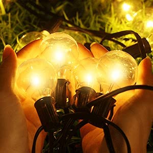 Solar Light Garden Decoration Outdoor String Lights Festoon led Light G40  Bulb LED Garland USB Recharge Christmas Fairy Lights